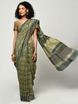 Fabindia - Cotton Silk Printed Sari