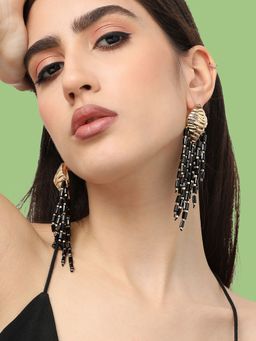 Sohi - Gold Plated Designer Stone Party Drop Earring For Women