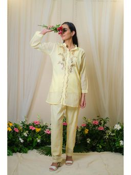 UNDYED - Womens Sequined Yellow Co-Ord Set