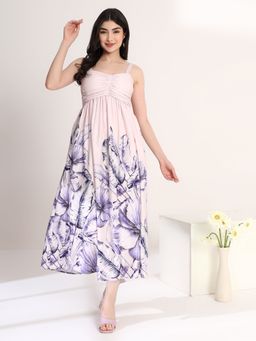JUSTIN WHYTE - Fancy Floral Layered Ruffled Dress