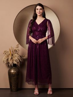 JUSTIN WHYTE - Embellished Fit And Flair Dress