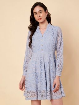 JUSTIN WHYTE - Fit And Flair Lace Dress