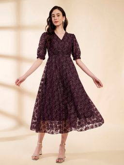 JUSTIN WHYTE - Fit And Flair Lace Dress