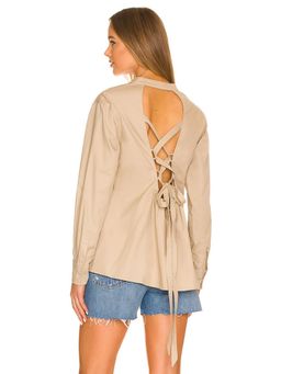 Marissa Webb - Lennox Canvas Tie-back Button Down