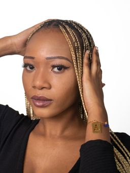 TANN TRIM - The Glyph 18 Kt Gold Plated Bracelet for Women