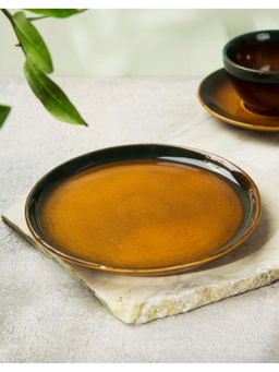 Fabindia - Yellow Sadyanta Glazed Ceramic Quarter Plate