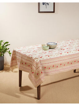 Fabindia - Off White Ishita Printed Cotton Table Cover