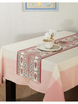 Fabindia - Pink Dhirga Printed Cotton Table Runner (L)