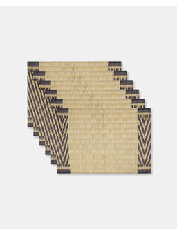Fabindia - Beige Natural Samya Woven Natural Fibre Table Mats (Pack of 6)
