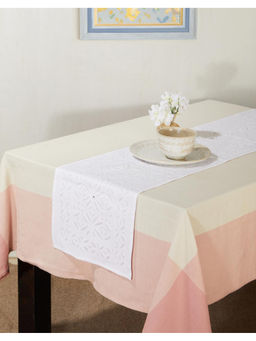 Fabindia - White Umair Embroidered Cotton Blend Runner