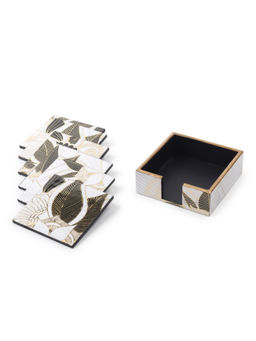 De Maison Decor - White Noir Bloom Coasters (Pack of 6)