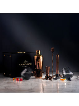 Car-O-Bar - 11 Pieces Copper Bartender Kit