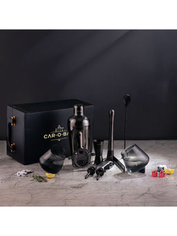 Car-O-Bar - Grey 11 Pieces Gun Metal Bartender Kit