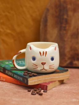 WEAVING HOMES - Brown Witty Cat Mug