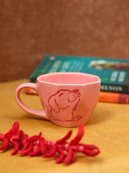 WEAVING HOMES - Pink Dog Mug
