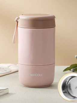 YELONA - Pink Leakproof Lunch Box with Spoon with Spoon