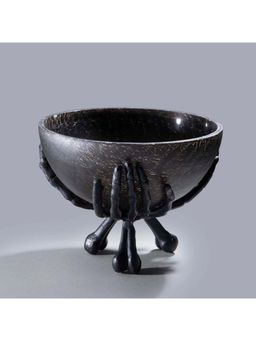Gibox - Skeleton Hand Bowl with Stand Halloween Serving Aluminium for Dining Table Glass Food