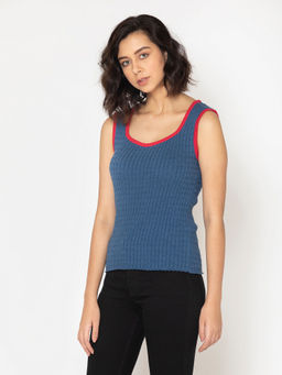 SHAYE - Navy Blue Cutie Sweater Vest
