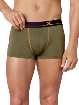 Frenchie - Drip Modal Elastane with Ultra Soft Waistband Solid Trunks (Beetle Olive) (Pack of 2)