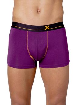 Frenchie - Drip Modal Elastane with Ultra Soft Waistband Solid Trunks (Purple Heart) (Pack of 2)