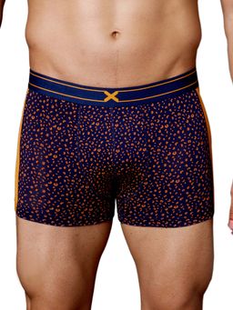 Frenchie - LIT Leopard Print Elastane Ultra Soft Waistband Trunks (Turmeric Orange) (Pack of 2)