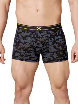 Frenchie - RAGE Camouflage Print Elastane Ultra Soft Waistband Trunks (Black) (Pack of 2)