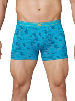 Frenchie - RAGE Camouflage Print Elastane Ultra Soft Waistband Trunks (Breeze Blue) (Pack of 2)