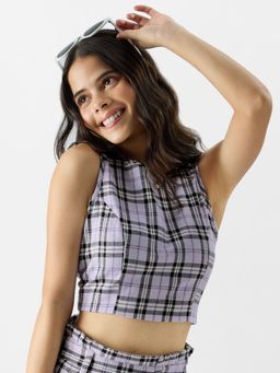 The Souled Store - Originals : Lavender Dreams Women Cropped Top