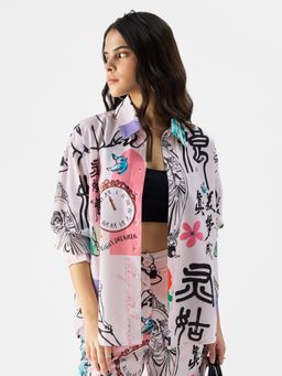 The Souled Store - Official Cinderella : Minutes To Midnight Women Shirt Off White