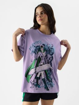 The Souled Store - Official DC : Catastrophic Women Oversized T-Shirt Lavender