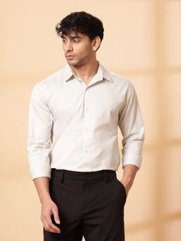 RIGO - Men White Classic Self Check Full Sleeve Shirt