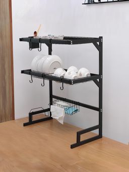 UMAI - Double Layer Carbon Steel Plate Bowl Holder Sink Organiser Rack