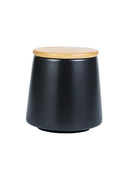 UMAI - Ceramic Jar With Bamboo Lid 500ML (Black)