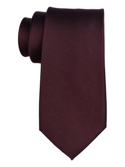 The Tie Hub - Solid Wine 100 Perc Silk Necktie