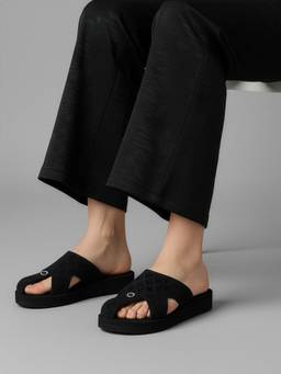 DENILL - Women's Black Platform Heels