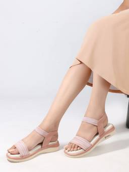 DENILL - Women's Peach Round Toe Sandals