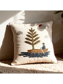 Life n Colors - Celestial Village Cushion Cover - Embroidered Pine style