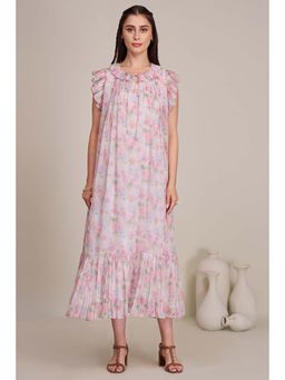 Torsha - Women's Floral Printed Fit and Flare Dress