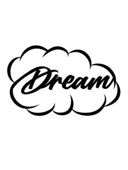 eCraftIndia - "Dream" Black Engineered Wood Wall Art Cut out, Ready to Hang Home Decor