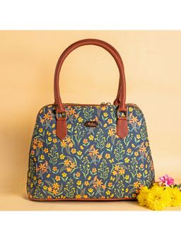 Strokes by Namrata Mehta - Blue Summer Blossoms Handbag for Women