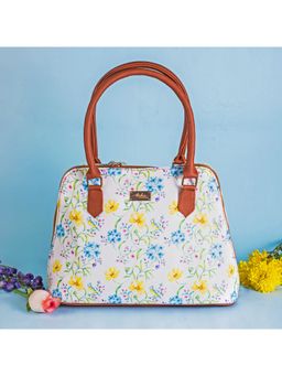 Strokes by Namrata Mehta - Vintage Blooms White Handbag for Women