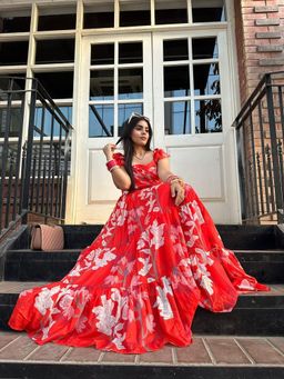 Loveable Creations By Muskan - Abito Luxe Red Maxi Dress