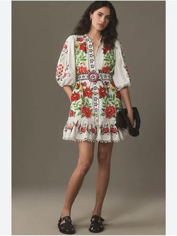 Loveable Creations By Muskan - Aira White Embriodered Mini Dress