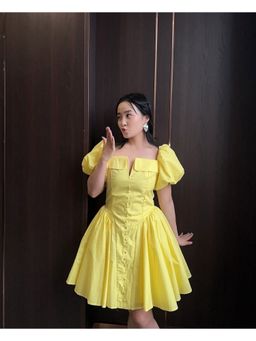Loveable Creations By Muskan - Bira Candy Yellow Mini Dress