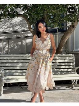 Loveable Creations By Muskan - Daisy Luxe Multi Colored Midi Dress