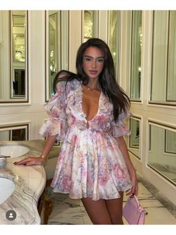 Loveable Creations By Muskan - Fairy Fleur Multi Colored Mini Dress