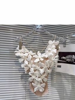 Loveable Creations By Muskan - Petal Bloom Sheer White Corset Top