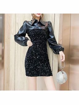 Loveable Creations By Muskan - Sequins Dress With Jacket