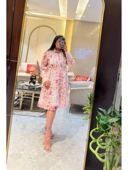 Loveable Creations By Muskan - Silky Printed Knee Length Dress