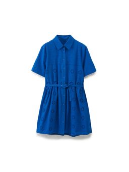 Loveable Creations By Muskan - Zinny Shiffali Blue Mini Dress with Belt
